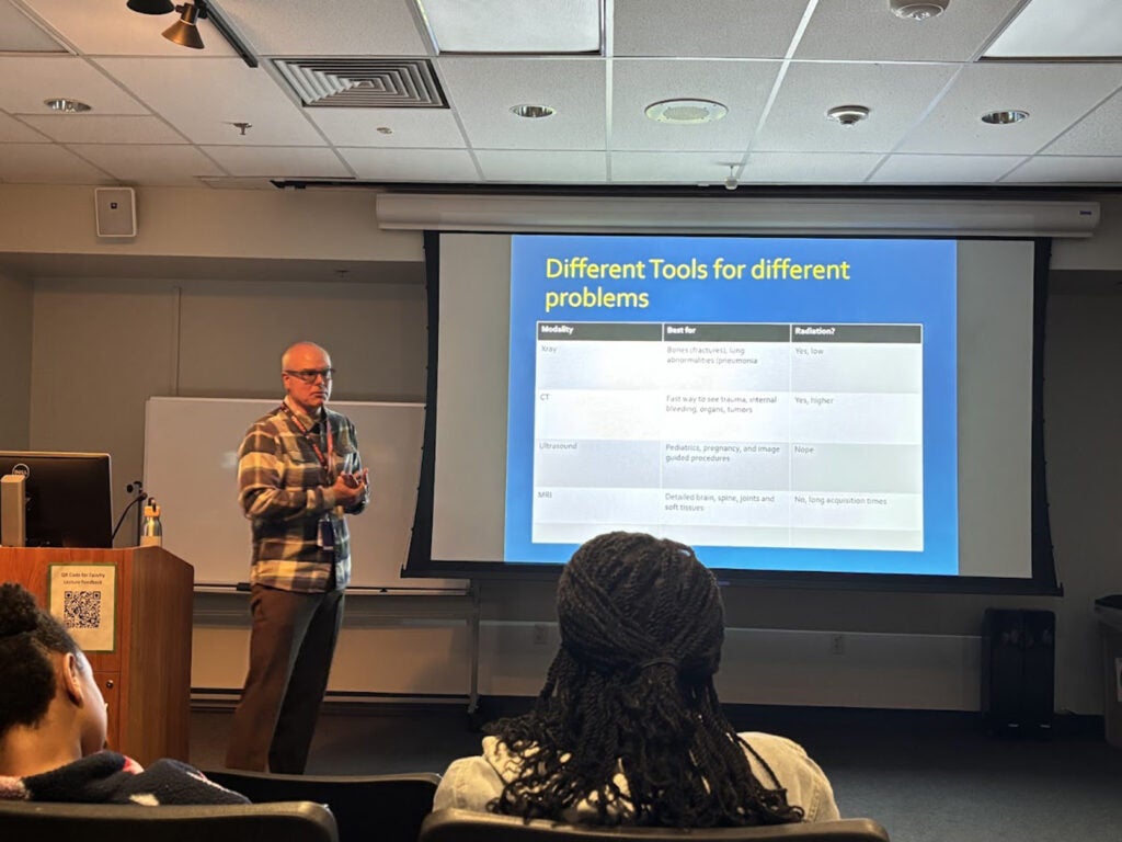 Juan Olazagasti, MD explaining different radiology modalities