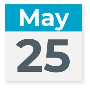 May 25 calendar page