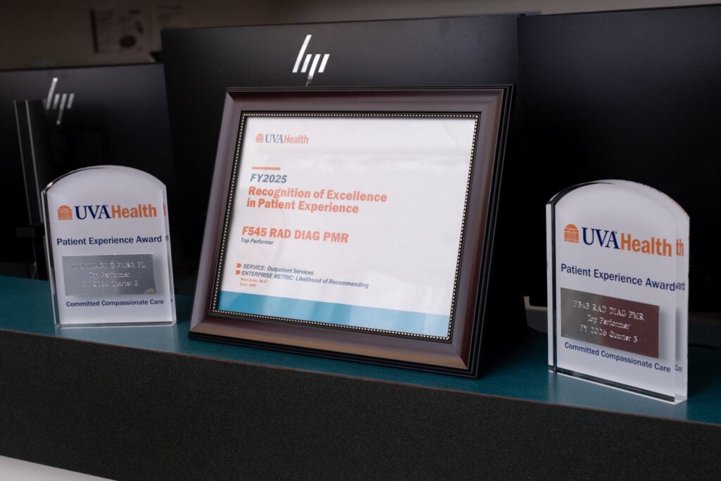 2026 Q3 UVA Health Patient Experience Awards_RAD DIAG PMR_ Physical Med and Rehab_Fontaine