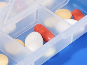 prescription drugs, pills in a box