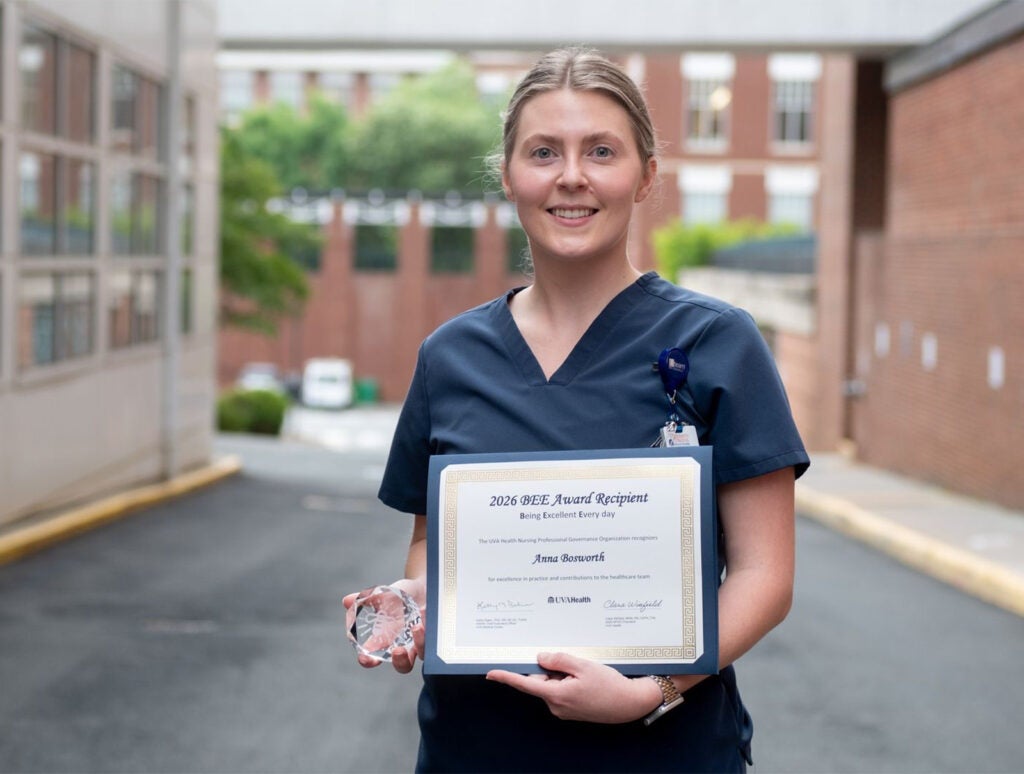 BEE Award_Anna Bosworth_UVA Health