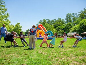 tug o' war at HSHP event