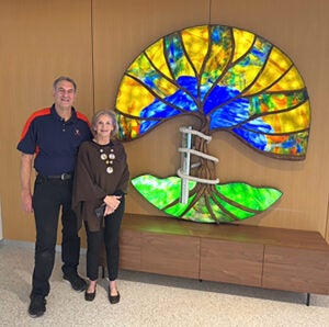 Heller and Brown in front of the Tree of Andry in OCIR.