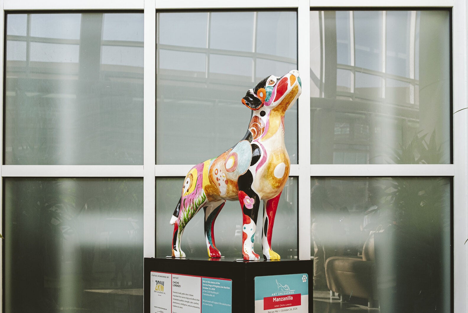 Service Dogs of Virginia, painted statue event