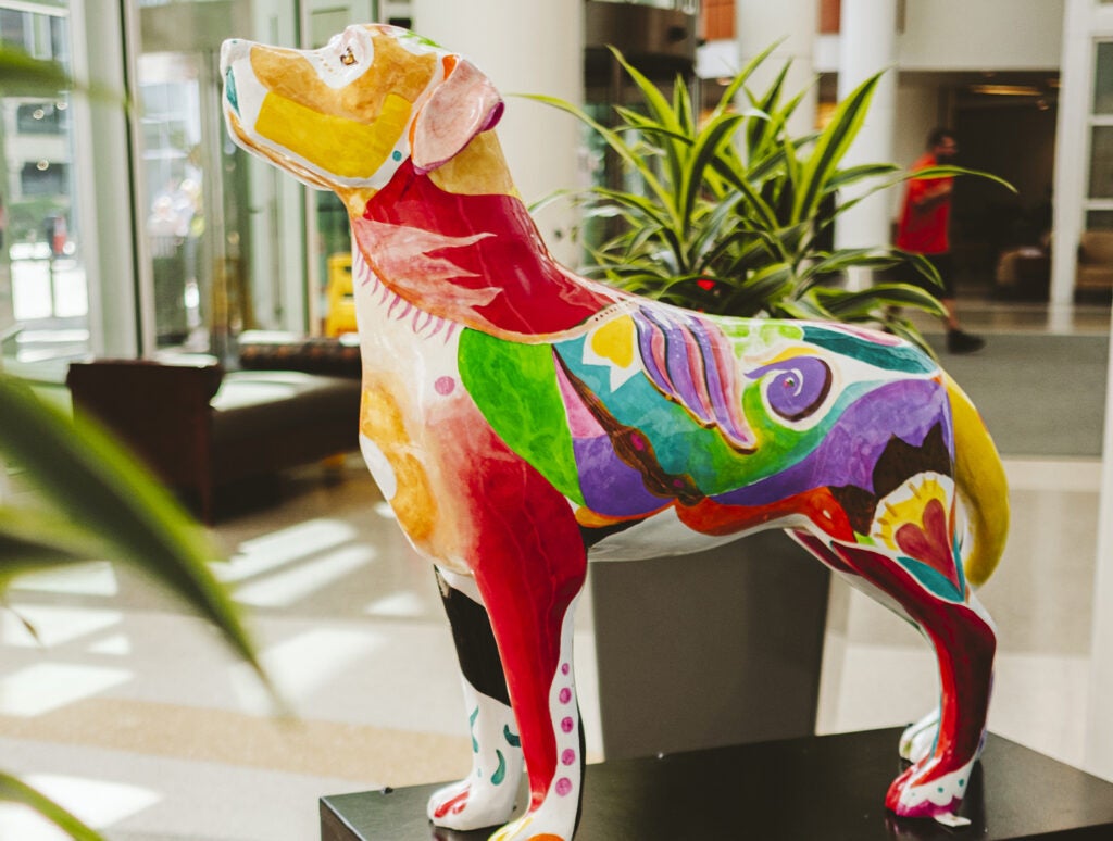 Service Dogs of Virginia, painted statue event