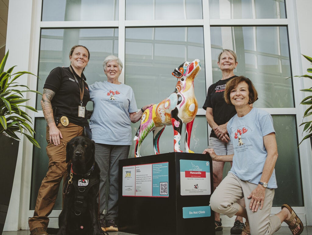 Service Dogs of Virginia, painted statue event