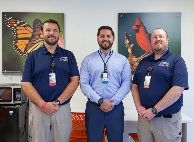 (l-r): Community Paramedicine team members Taylor Tereskerz, Robert D'Eramo, and Patrick Watson.