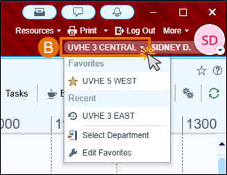 Epic Hyperspace "Skip this screen" option 2 of 3 | Select department