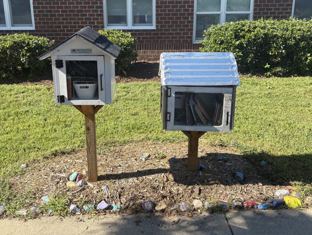 UVA School of Medicine Dept. of Genome Sciences_Outdoor Libraries Before