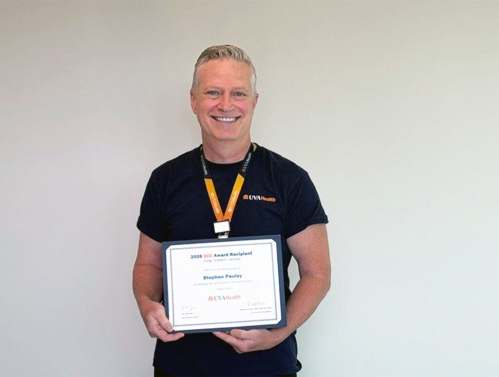 UVACH BEE Award_Stephen Pauley