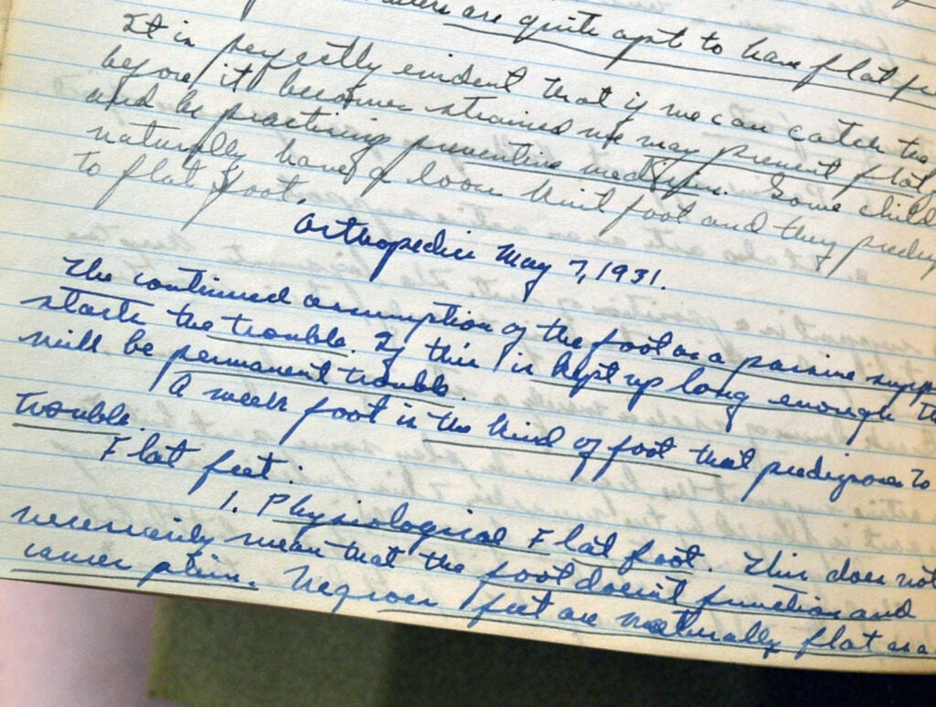 old student notebooks, orthopedics