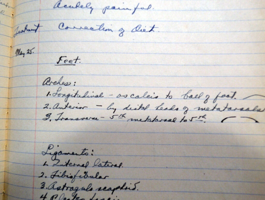 old student notebooks, orthopedics