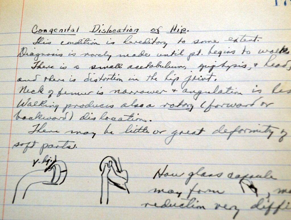 old student notebooks, orthopedics